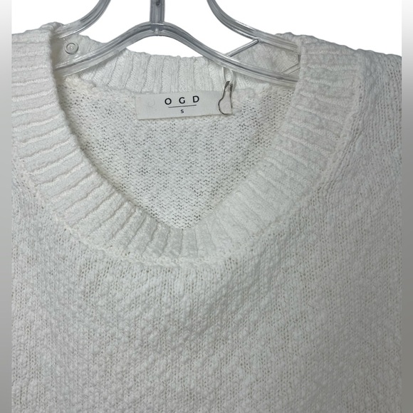 NWT Revolve One Grey Day OGD Ivory Scoop Neck Knit Sweater Small - Picture 2 of 7